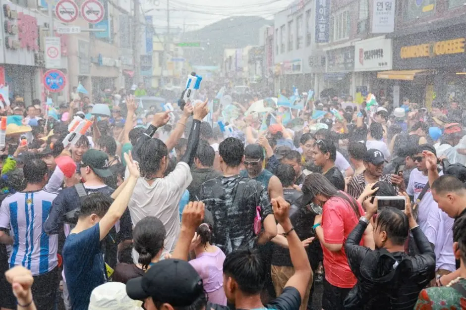 정남진 장흥 물축제 현장