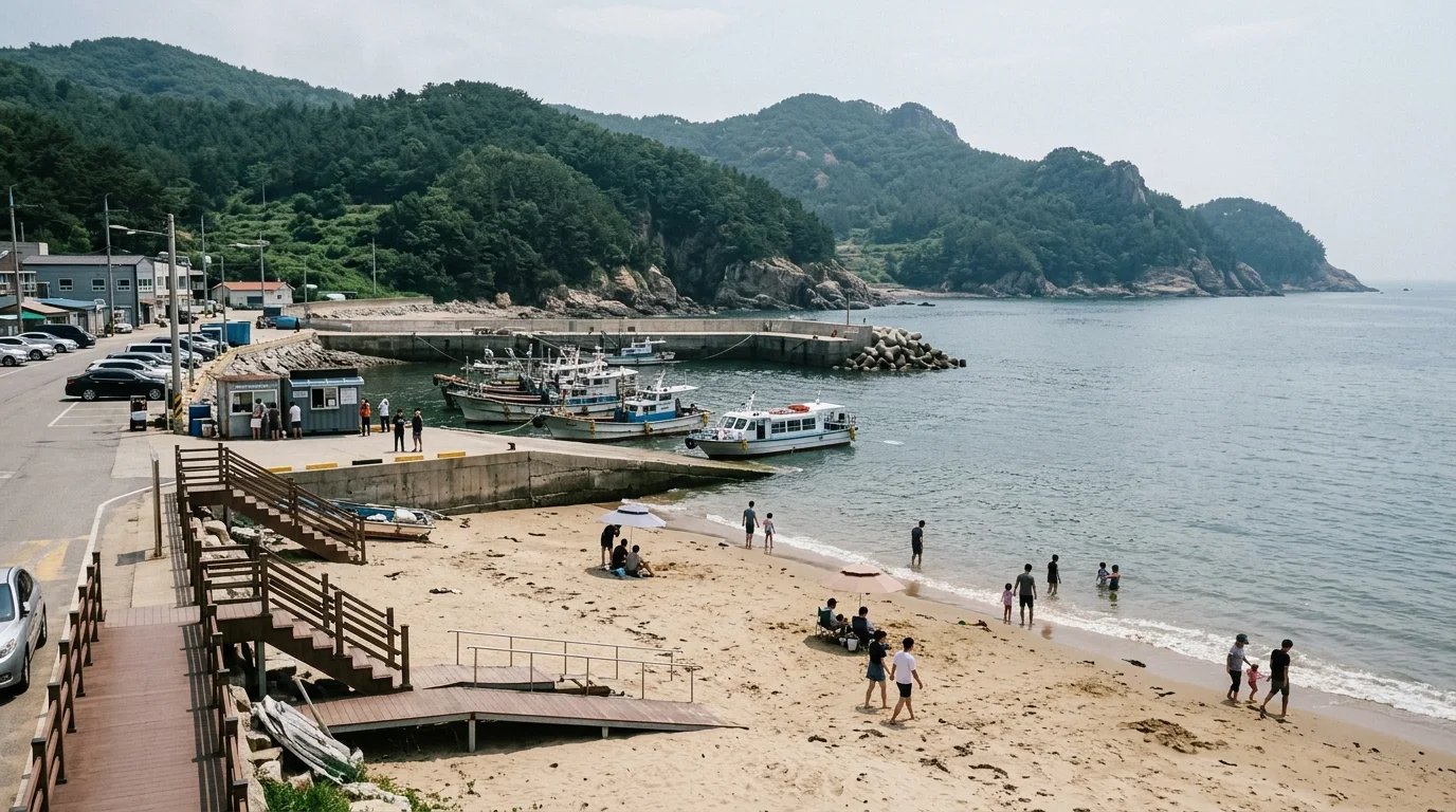서포리해변 여름 풍경
