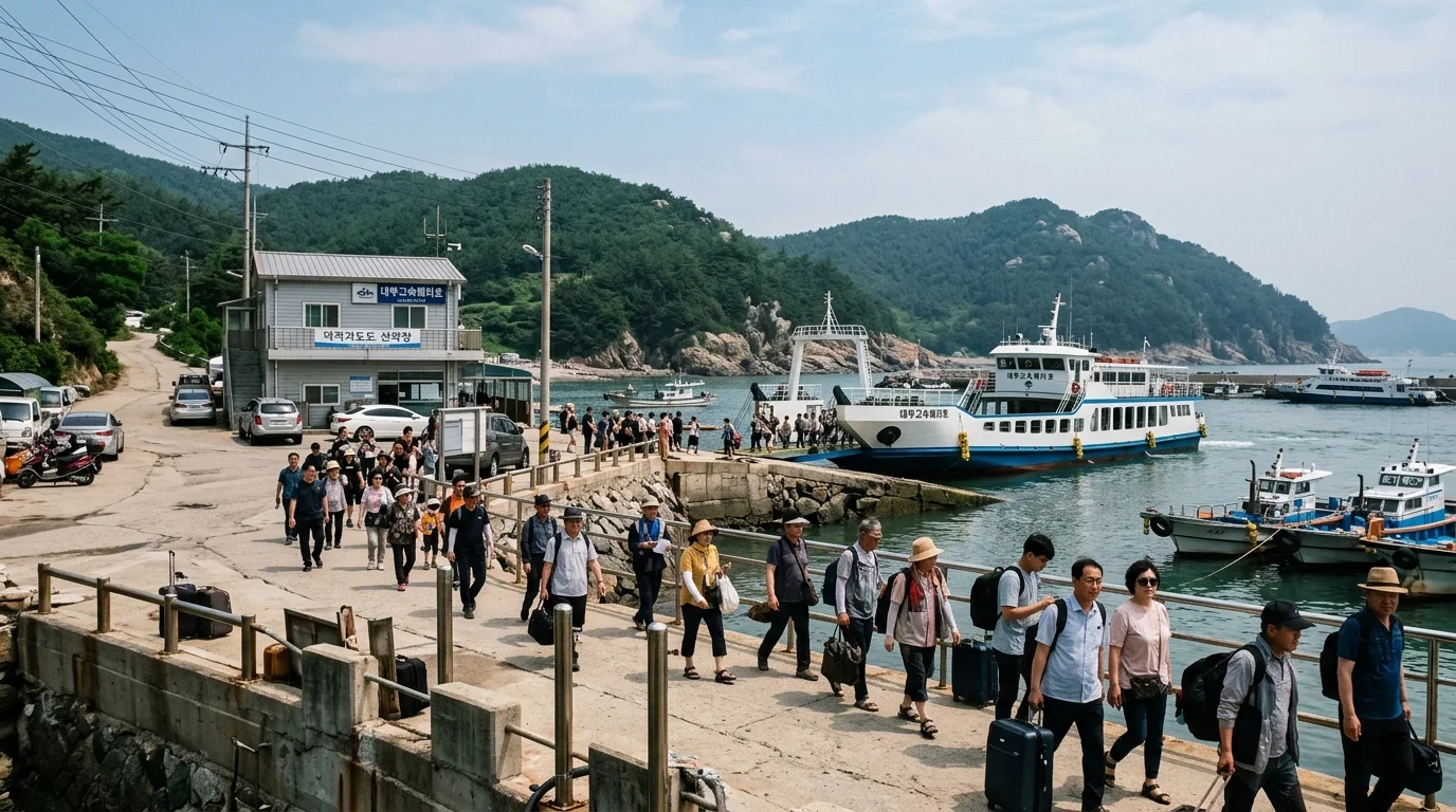 덕적도 선착장 동선 여름 풍경