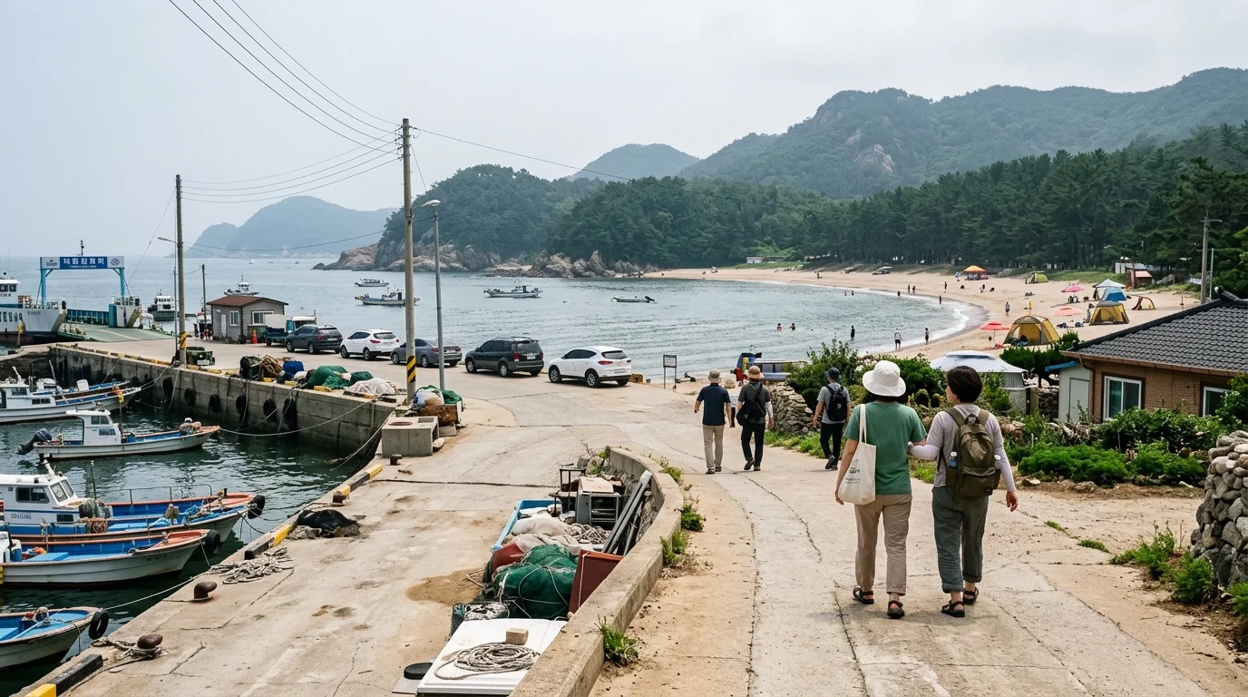 섬 마을 산책 여름 풍경
