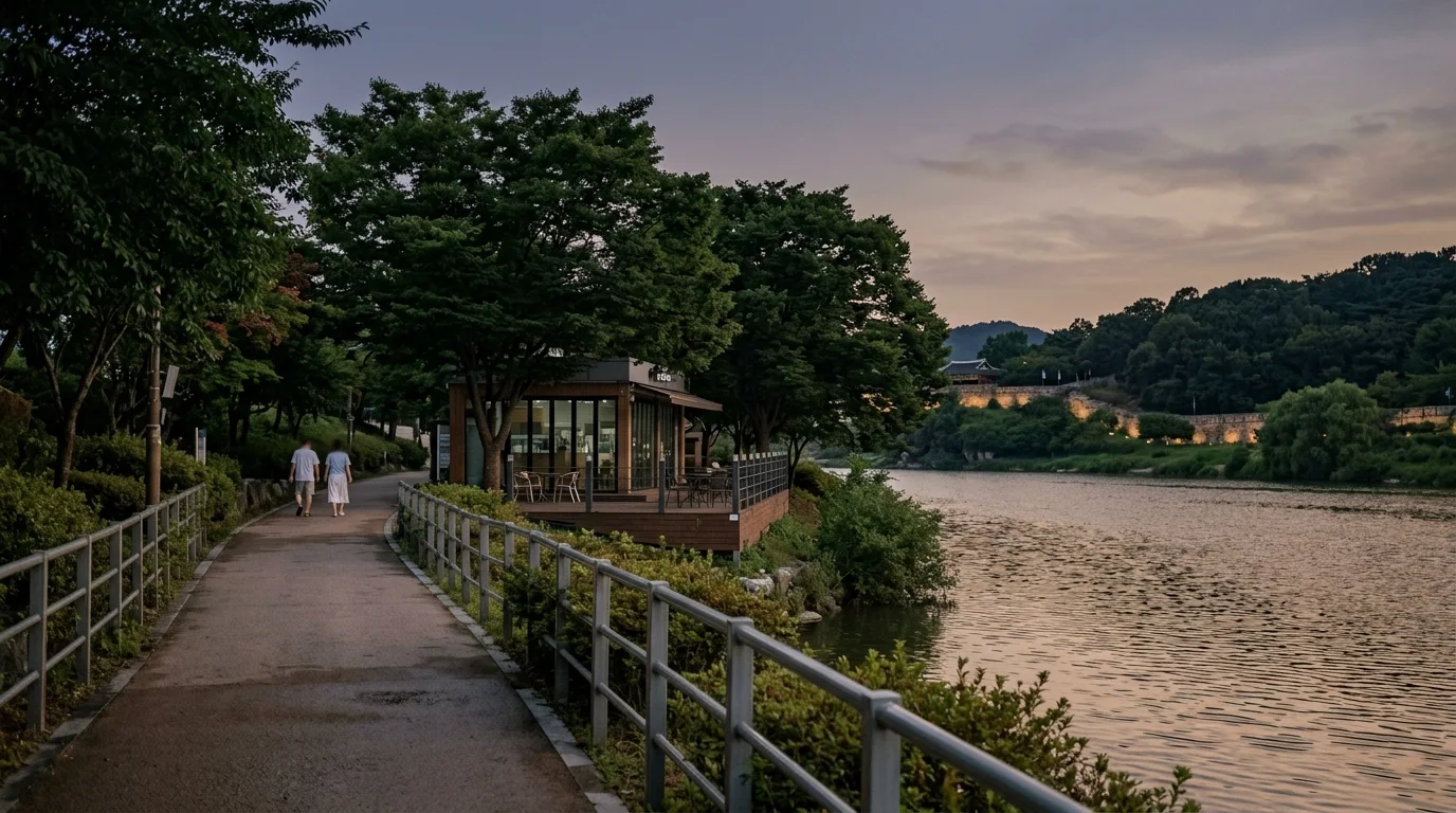 진주 남강 카페와 쉬는 시간이 코스의 밀도를 만든다