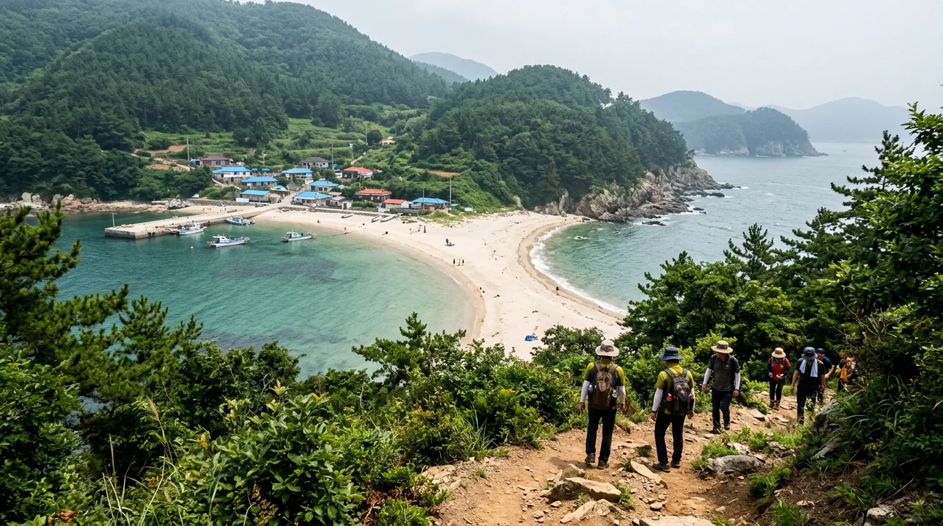 비진도 산호길 전망 구간 여름 풍경