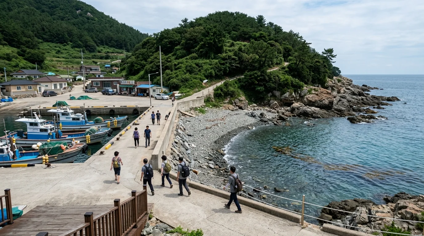 내항 마을 산책 여름 풍경