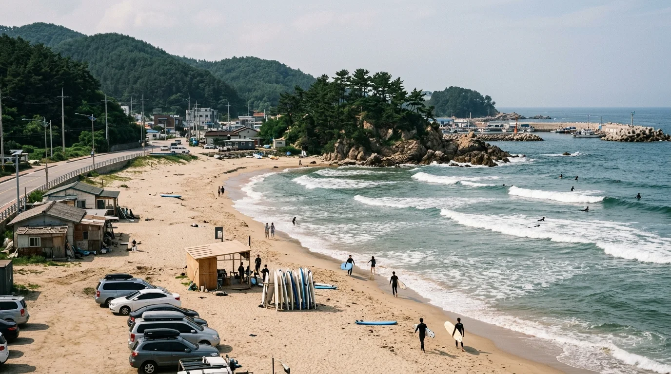 하조대권 해변 산책 여름 풍경