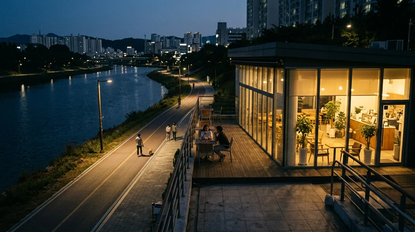 대전 갑천 수변 카페와 쉬는 시간이 코스의 밀도를 만든다