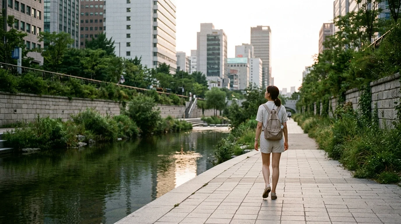"물길 옆 보도가 먼저 서늘해진다"… 서울 청계천에서 퇴근 뒤 걷는 여름 산책