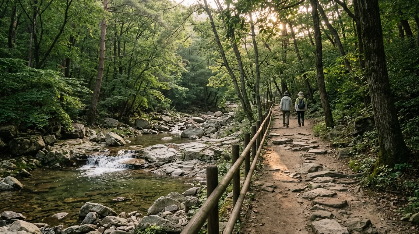 순창 강천산계곡 해가 기울기 전 돌아나오는 편이 안전하다
