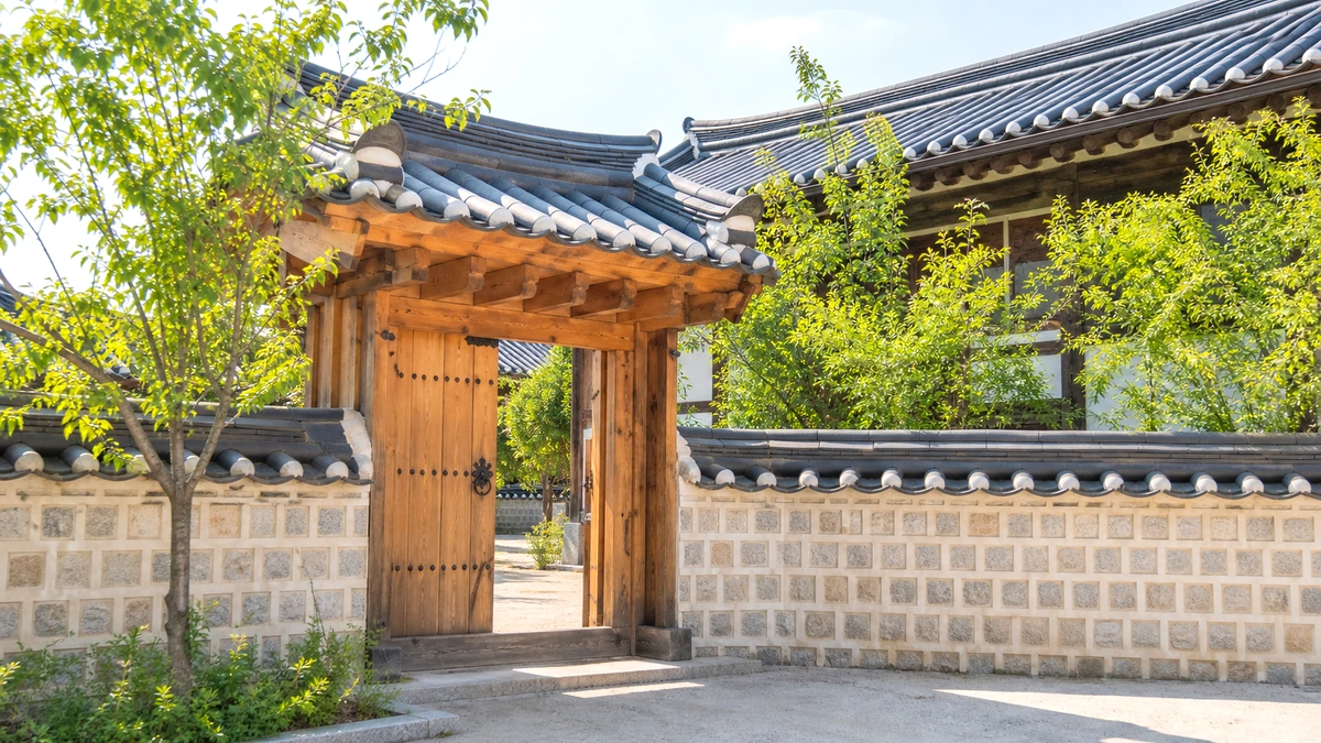 여름밤 한옥마을 주변 쉼터