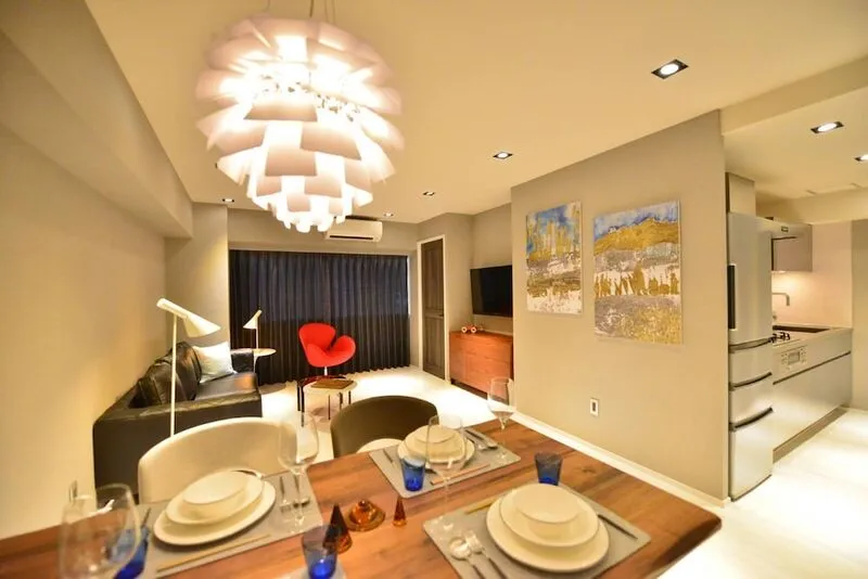 롯폰기 중심부의 이상적인 2베드룸 아파트 호텔 사진