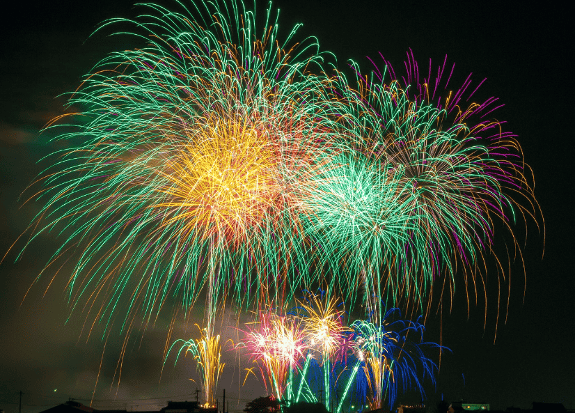 일본 여름 불꽃축제